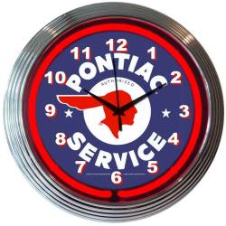 Neonetics - Neonetics 8PONTI Gm Pontiac Service Neon Clock - Image 1