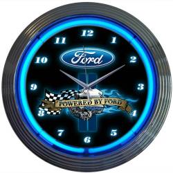 Neonetics - Neonetics 8PWDFORD Powered By Ford Neon Clock - Image 1