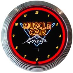 Neonetics - Neonetics 8MSCLE Muscle Car Garage Neon Clock - Image 1