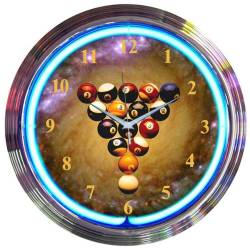 Neonetics - Neonetics 8SPBAL Billiards Spaceballs Neon Clock - Image 1