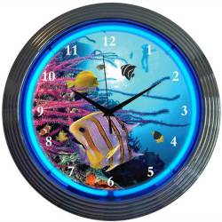 Neonetics - Neonetics 8AQUAX Aquarium Neon Clock - Image 1