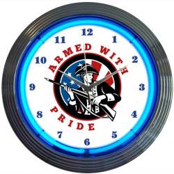 Neonetics - Neonetics 8GUNAR Armed w/Pride Firearms Neon Clock - Image 1