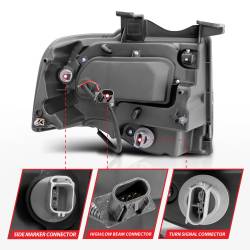 Anzo USA - Anzo USA Projector Headlight Set w/CCFL Halo Black Ford Expedition 111113 - Image 5