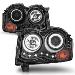 Anzo USA - Anzo USA Projector Headlight Set w/CCFL Halo Black for Grand Cherokee 111213 - Image 2