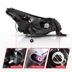 Anzo USA - Anzo USA Projector Headlight Set w/CCFL Halo Black Ford Focus 121272 - Image 5