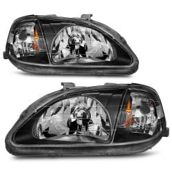 Anzo USA - Anzo USA Black Crystal Headlight Set Honda Civic 121070 - Image 2