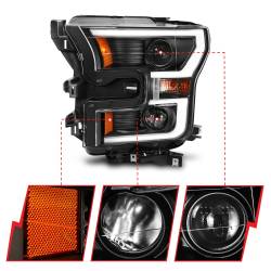 Anzo USA - Anzo USA Switchback Style Projector Headlight Set Black Ford F150 111357 - Image 3