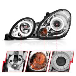 Anzo USA - Anzo USA Projector Headlight Set w/CCFL Halo Chrome for GS 121143 - Image 3