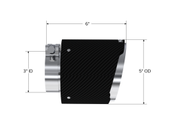 MBRP Exhaust - MBRP Exhaust T5184CF Tip 5" OD Out 3" ID Dual Wall CF T304 - Image 2