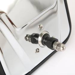 Rugged Ridge - Rugged Ridge 11011.01 Chrome Square mirror head for 55-86 Jeep CJ. - Image 3