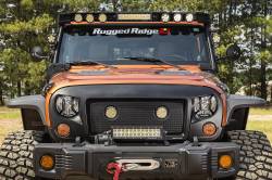 Rugged Ridge - Elite Euro Guard Kit Headlight Textured Black 07-18 Wrangler JK/JKU - Image 4
