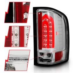 Anzo USA - Anzo USA 321341 Chrome LED Taillight Assembly 07-13 Silverado 1500/2500/3500 - Image 3