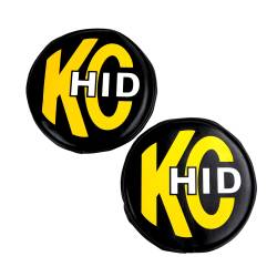 KC Hilites - KC HiLiTES 5818 Soft Cover 8" Vinyl HID Black Yellow Pair - Image 1