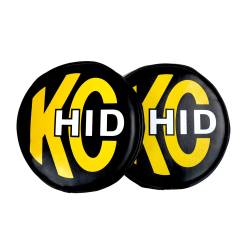 KC Hilites - KC HiLiTES 5818 Soft Cover 8" Vinyl HID Black Yellow Pair - Image 2