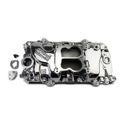 Edelbrock - Edelbrock 2161-CP Performer 2-O Manifold Oval Port Heads Chrome Plasma - Image 2