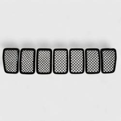 Trim Illusion - Trim Illusion ABS6485BLK Black Front Grille Overlay for 19-23 Jeep Cherokee - Image 1