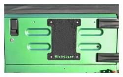 Steinjager - Steinjager Spare Tire Carrier Delete Plate-Text Black for Wrangler TJ J0043685 - Image 1