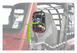 Steinjager - Steinjager A-Pillar Mount Side Mirror Kit-Neon Green for Wrangler TJ J0047287 - Image 1