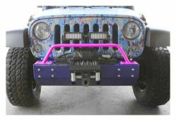 Steinjager - Steinjager Front Bumper Light Bar Bracket-Hot Pink for Wrangler JK J0046851 - Image 1