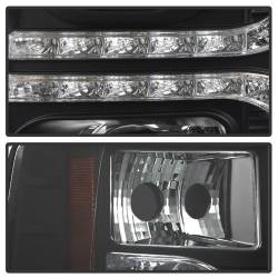 Spyder Auto - Spyder Auto DRL Projector Headlights Black/Clear 07-13 Silverado 5083524 - Image 6