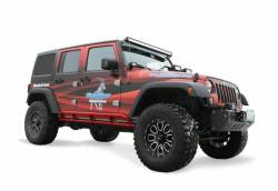 Steinjager - Steinjager Bare Knuckles Rock Sliders Red Baron for Wrangler JK 4dr J0043923 - Image 2