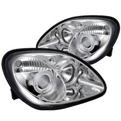 Spyder Auto - Spyder Auto 5011206 Chrome/Clear LED Halo Projector Headlights for 98-04 SLK - Image 1