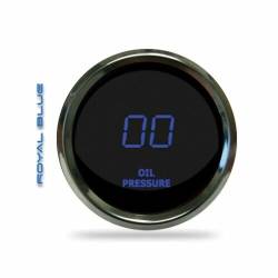Intellitronix - Intellitronix MS9114B LED Oil Pressure Gauge 2-1/16"0 to 99 psi Chrome Blue - Image 1