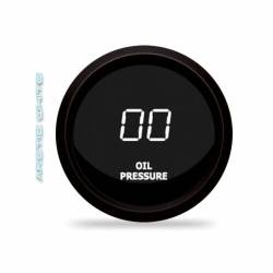 Intellitronix - Intellitronix M9114W LED Oil Pressure Gauge 2-1/16" 0 to 99 psi Black White - Image 1