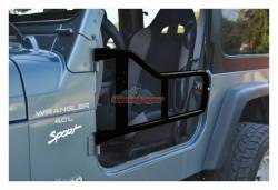 Steinjager - Steinjager Front Tubular Trail Doors Black for Wrangler TJ J0029673 - Image 1