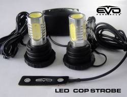 Cipa Mirrors - CIPA Mirrors 93191 EVO Formance LED Cop Headlight Strobe Blue - Image 1