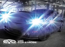 Cipa Mirrors - CIPA Mirrors 93191 EVO Formance LED Cop Headlight Strobe Blue - Image 2