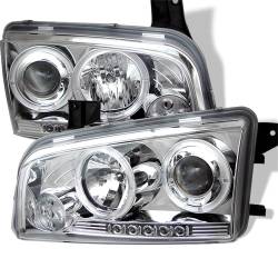 Spyder Auto - Spyder Auto 5009746 Halo Projector Headlights Chrome/Clear for 06-10 Charger - Image 1