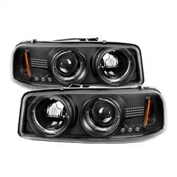 Spyder Auto - Spyder Auto 5009357 Black/Clear Halo Projector Headlights for 99-06 Sierra/Yukon - Image 1