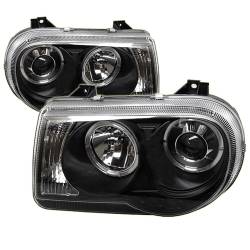 Spyder Auto - Spyder Auto 5009135 Black/Clear Halo Projector Headlights for Chrysler 300C - Image 1