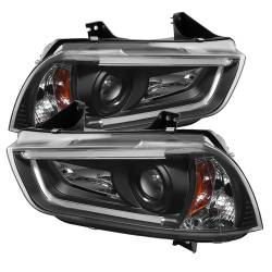 Spyder Auto - Spyder Auto 5074188 DRL Projector Headlights Black/Clear for 11-14 Dodge Charger - Image 1