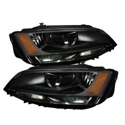 xTune Auto - xTune Auto 5075802 Crystal Headlights Chrome/Smoked for 11-14 Volkswagen Jetta - Image 1