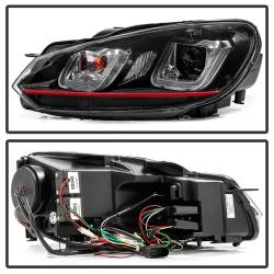 Spyder Auto - Spyder Auto DRL Projector Headlights Black/Clear for VW Golf/GTI 5082046 - Image 2