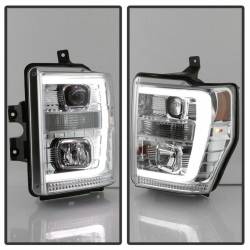 Spyder Auto - Spyder Auto Light Bar Projector Headlights Chrome 08-10 Super Duty 5084699 - Image 8
