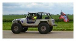 Steinjager - Steinjager Hitch Mount Single Flag Holder-Military Beige for Jeep TJ J0050139 - Image 2