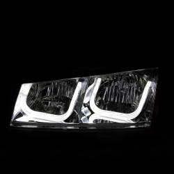 Anzo USA - Anzo USA Crystal Headlight Set w/U-Bar Halo Chrome Silverado/Avalanche 111313 - Image 3