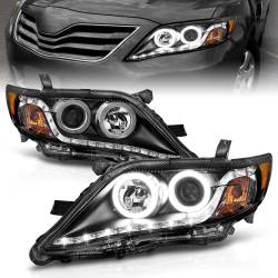 Anzo USA - Anzo USA Projector Headlight Set w/CCFL Halo Black for Camry 121442 - Image 1