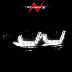 Anzo USA - Anzo USA Projector Headlight Set w/U-Bar Halo Black BMW 3-Series 121504 - Image 6