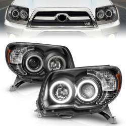 Anzo USA - Anzo USA Projector Headlight Set w/CCFL Halo Black for 4Runner 111320 - Image 1