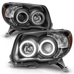 Anzo USA - Anzo USA Projector Headlight Set w/CCFL Halo Black for 4Runner 111320 - Image 2
