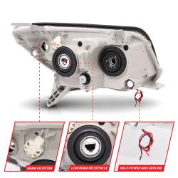 Anzo USA - Anzo USA Projector Headlight Set w/CCFL Halo Black for 4Runner 111320 - Image 5