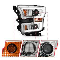 Anzo USA - Anzo USA Switchback Style Projector Headlight Set Chrome Ford F150 111358 - Image 2