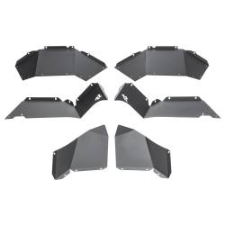 Rugged Ridge - Rugged Ridge 11615.62 Inner Fender Liners Rear Aluminum Blk 18-21 Jeep Wrangler - Image 1