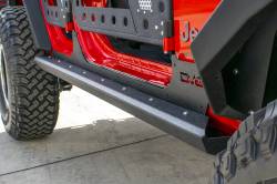DV8 Offroad - DV8 Offroad SRSOTB-13 Rock Sliders w/Rock Skins for 07-18 Jeep Wrangler JK 4DR - Image 2