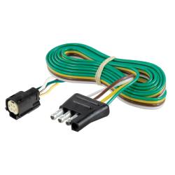 CURT - Custom Wiring 4-Way Flat Output Select Ford Escape OEM Tow Package Required - Image 1