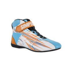 Simpson Safety - Simpson Safety DX2105N DNA X2 Racing Shoes 10.5 Orange/White/Blue - Image 1